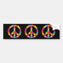 Customisable Smiley Peace Bumper Stickers
