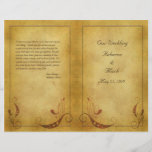 Customisable Vintage Wedding Program Flyer