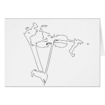Customisable Violinist Greeting Cards