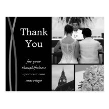 Customisable Wedding Thank You Card Photo Pictures Post Cards