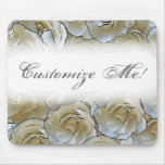 Customisable white gardenia flower mousepad