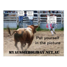 Customise 'Charging Bull' Postcard