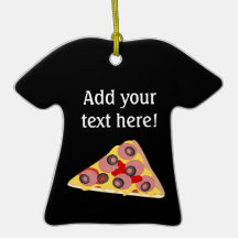 Customise this Pizza Slice graphic Christmas Ornaments