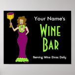 Customise with your name Wine Bar Poster