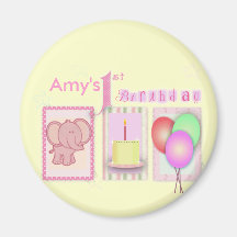 Customise your own 1st birthday magnet