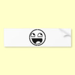 Customise Your Own: Awesome Smiley Face Stencil bumper stickers
