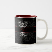 Customised Dark Elegance Coffee Mugs