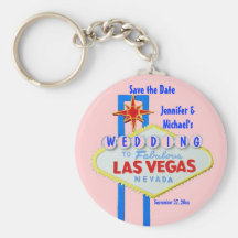Customised Las Vegas Wedding Sign Key Chain