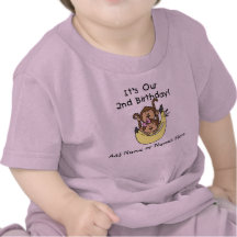 Customised Monkey Twin Boy and Girl Tshirt