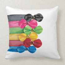 Customizable Funky Bows & Jewels Pillow pillows