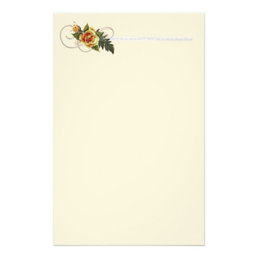 CUSTOMIZABLE Yellow Roses Customized Stationery