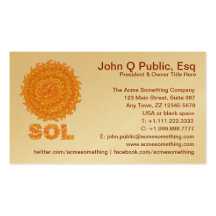 Customize These Sun Sol Star Space Business Cards