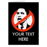 CUSTOMIZED ANTI-OBAMA SLOGAN GREETING CARDS