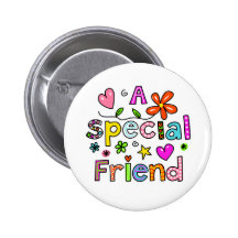 Cute A Special Friend Greeting Text Expression Button