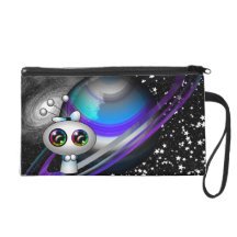 Cute alien wristlet bag (customisable!)