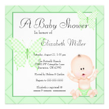 Cute American unisex Baby Shower Invitation