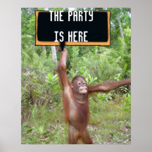 Cute and Fun Party Time Location Posters