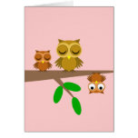 cute and funny owls cards