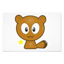 Cute animal cartoon photo art