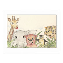 Cute animals post cards