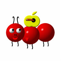 Cute Ant with Apple Acrylic Cut Out