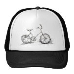 Cute Artistic Bike Drawing Mesh Hats