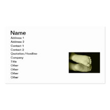 Cute Baby Feet  Unisex Yellow Baby Business Card
