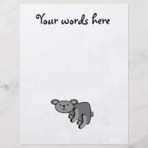 Cute baby koala bear flyer design