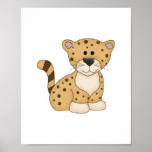 Cute Baby Leopard Poster