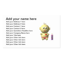 Cute baby with heart! business card templates