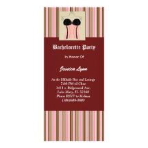 CUTE Bachelorette Party Designer Invites Rack Card