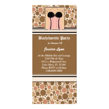 CUTE Bachelorette Party Designer Invites Rack Card Design