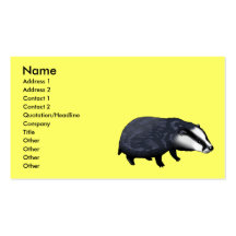 Cute badger business card