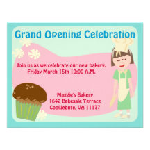 Cute Baking Theme Invite