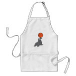 cute basketball seal apron