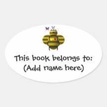 Cute bee and baby butterfly stickers