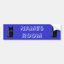 Cute Black Cat Bumper Stickers