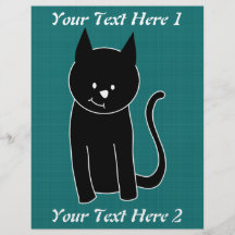 Cute Black Cat Personalised Flyer