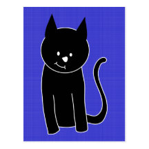 Cute Black Cat Post Cards