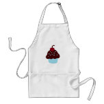 Cute Blue and Brown Birthday Cupcake Aprons