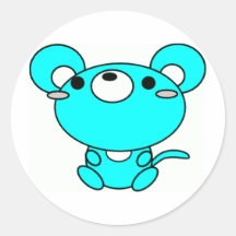Cute blue bear stickers
