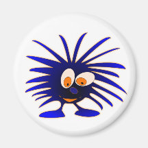 Cute blue monster magnet