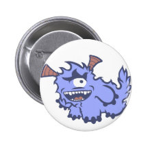 Cute Blue Monster Pins