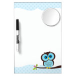 Cute Blue Owl Dry-Erase Whiteboards