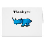 Cute blue rhino card