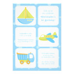 Cute boys travel time birthday party invitation