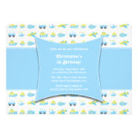 Cute boys travel time birthday party invitation