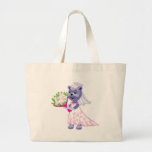 Cute Bride Teddy Bear Bag