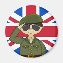 Cute British Army Soldier Magnet