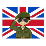 Cute British Army Soldier Postcard